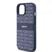 DKNY DKHCP15SPRTHSLB iPhone 15/14/13 6.1" hátlap, tok Leather Mono Stripe & Metal Logo, kék