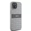 DKNY DKHCP15SPRTHSLE iPhone 15/14/13 6.1" hátlap, tok Leather Mono Stripe & Metal Logo, bézs