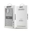 DKNY DKHCP15SPRTHSLE iPhone 15/14/13 6.1" hátlap, tok Leather Mono Stripe & Metal Logo, bézs