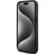 DKNY DKHCP15SPRTHSLK iPhone 15/14/13 6.1" hátlap, tok Leather Mono Stripe & Metal Logo, fekete