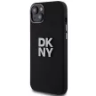 DKNY iPhone 15 DKHCP15SSMCBSK hátlap, tok Silicone W/Stack Metal Logo, fekete