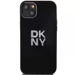 DKNY iPhone 15 DKHCP15SSMCBSK hátlap, tok Silicone W/Stack Metal Logo, fekete