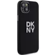 DKNY iPhone 15 DKHCP15SSMCBSK hátlap, tok Silicone W/Stack Metal Logo, fekete