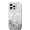 DKNY iPhone 15 Pro Max Liquid Glitter Arch Logo DKHCP15XLBNAET hátlap, tok, átlátszó