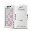DKNY iPhone 15 Pro Max DKHCP15XLCPEPP hátlap, tok Liquid Glitters W/Checkered Pattern, rózsaszín