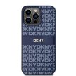 DKNY DKHCP15XPRTHSLB iPhone 15 Pro Max 6.7" hátlap, tok Leather Mono Stripe & Metal Logo, kék