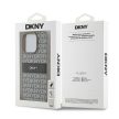 DKNY DKHCP15XPRTHSLE iPhone 15 Pro Max 6.7" hátlap, tok Leather Mono Stripe & Metal Logo, bézs
