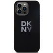 DKNY iPhone 15 Pro Max DKHCP15XSMCBSK hátlap, tok Silicone W/Stack Metal Logo, fekete