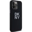 DKNY iPhone 15 Pro Max DKHCP15XSMCBSK hátlap, tok Silicone W/Stack Metal Logo, fekete