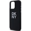 DKNY iPhone 15 Pro Max DKHCP15XSMCBSK hátlap, tok Silicone W/Stack Metal Logo, fekete
