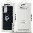 DKNY iPhone 15 Pro Max DKHCP15XSMCBSK hátlap, tok Silicone W/Stack Metal Logo, fekete