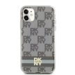 DKNY case for IPHONE 11 Magsafe hátlap, tok DKHMN61HCPTSE Checkered Pattern W/Printed Stripes, bézs