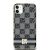 DKNY case for IPHONE 11 Magsafe hátlap, tok DKHMN61HCPTSK Checkered Pattern W/Printed Stripes, fekete
