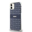 DKNY iPhone 11 PC/TPU Repeat Pattern Tonal Stripe Magsafe kompatibilis DKHMN61HRHSEB hátlap, tok, sötétkék