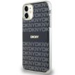 DKNY case for IPHONE 11 Magsafe hátlap, tok DKHMN61HRHSEK Repeat Texture Pattern W/ Stripe, fekete