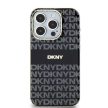 DKNY case for IPHONE 11 Magsafe hátlap, tok DKHMN61HRHSEK Repeat Texture Pattern W/ Stripe, fekete