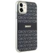 DKNY case for IPHONE 11 Magsafe hátlap, tok DKHMN61HRHSEK Repeat Texture Pattern W/ Stripe, fekete
