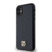 DKNY case for IPHONE 11 Magsafe hátlap, tok DKHMN61PSHRPSK Repeat Pattern W/Stack Logo, fekete