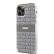DKNY iPhone 12/12 Pro PC/TPU Repeat Pattern Tonal Stripe Magsafe kompatibilis DKHMP12MHRHSEE hátlap, tok, bézs