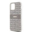 DKNY iPhone 12/12 Pro PC/TPU Repeat Pattern Tonal Stripe Magsafe kompatibilis DKHMP12MHRHSEE hátlap, tok, bézs