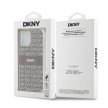 DKNY iPhone 12/12 Pro PC/TPU Repeat Pattern Tonal Stripe Magsafe kompatibilis DKHMP12MHRHSEE hátlap, tok, bézs