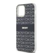 DKNY iPhone 12/12 Pro PC/TPU Repeat Pattern Tonal Stripe Magsafe kompatibilis DKHMP12MHRHSEK hátlap, tok, fekete