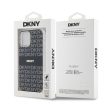 DKNY iPhone 12/12 Pro PC/TPU Repeat Pattern Tonal Stripe Magsafe kompatibilis DKHMP12MHRHSEK hátlap, tok, fekete