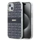 DKNY iPhone 13 PC/TPU Repeat Pattern Tonal Stripe Magsafe kompatibilis DKHMP13MHRHSEK hátlap, tok, fekete