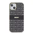 DKNY iPhone 13 PC/TPU Repeat Pattern Tonal Stripe Magsafe kompatibilis DKHMP13MHRHSEK hátlap, tok, fekete