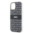 DKNY iPhone 13 PC/TPU Repeat Pattern Tonal Stripe Magsafe kompatibilis DKHMP13MHRHSEK hátlap, tok, fekete