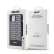 DKNY iPhone 14 PU Leather Repeat Pattern Bottom Stripe MagSafe DKHMP14SPSOSPK, hátlap, tok, fekete