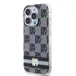 DKNY case for IPHONE 14 Pro Max Magsafe hátlap, tok DKHMP14XHCPTSK Checkered Pattern W/Printed Stripes, fekete