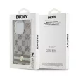 DKNY iPhone 15 Pro compatible with MagSafe DKHMP15LHCPTSE hátlap, tok MagSafe PC TPU Checkered Pattern W/Printed Stripes, bézs