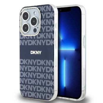   DKNY DKHMP15LHRHSEB iPhone 15 Pro 6.1" hátlap, tok IML Mono & Stripe MagSafe, kék