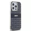 DKNY iPhone 15 Pro compatible with MagSafe DKHMP15LHRHSEK hátlap, tok MagSafe PC TPU Repeat Texture Pattern W/ Stripe, fekete