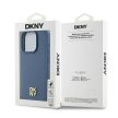 DKNY iPhone 15 Pro MagSafe DKHMP15LPSHRPSB hátlap, tok MagSafe Pu Repeat Pattern W/Stack Logo, kék