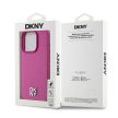 DKNY iPhone 15 Pro compatible with MagSafe DKHMP15LPSHRPSP hátlap, tok MagSafe Pu Repeat Pattern W/Stack Logo, rózsaszín