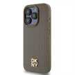 DKNY DKHMP15LPSHRPSW iPhone 15 Pro 6.1" hátlap, tok Leather Monogram Pattern Metal Logo MagSafe, barna