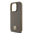 DKNY DKHMP15LPSHRPSW iPhone 15 Pro 6.1" hátlap, tok Leather Monogram Pattern Metal Logo MagSafe, barna