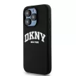 DKNY iPhone 15 Pro compatible with MagSafe DKHMP15LSNYACH hátlap, tok MagSafe Silicone W/White Arch Logo, fekete