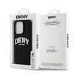 DKNY iPhone 15 Pro compatible with MagSafe DKHMP15LSNYACH hátlap, tok MagSafe Silicone W/White Arch Logo, fekete