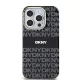 DKNY iPhone 15 Plus MagSafe DKHMP15MHRHSEK hátlap, tok MagSafe PC TPU Repeat Texture Pattern W/ Stripe, fekete