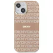 DKNY iPhone 15 Plus MagSafe DKHMP15MHRHSEP hátlap, tok MagSafe PC TPU Repeat Texture Pattern W/ Stripe, rózsaszín
