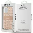 DKNY iPhone 15 Plus MagSafe DKHMP15MHRHSEP hátlap, tok MagSafe PC TPU Repeat Texture Pattern W/ Stripe, rózsaszín