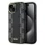 DKNY Leather Checkered Mono Pattern MagSafe iPhone 14 Plus/15 Plus 6.7", hátlap, tok, fekete