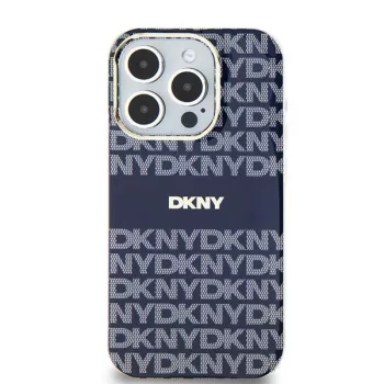   DKNY DKHMP15SHRHSEB iPhone 15/14/13 6.1" hátlap, tok IML Mono & Stripe MagSafe, kék