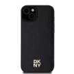 DKNY iPhone 15 compatible with MagSafe DKHMP15SPSHRPSK hátlap, tok MagSafe Pu Repeat Pattern W/Stack Logo, fekete