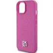 DKNY iPhone 15 compatible with MagSafe DKHMP15SPSHRPSP hátlap, tok MagSafe Pu Repeat Pattern W/Stack Logo, rózsaszín