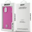 DKNY iPhone 15 compatible with MagSafe DKHMP15SPSHRPSP hátlap, tok MagSafe Pu Repeat Pattern W/Stack Logo, rózsaszín