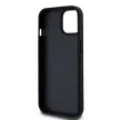 DKNY iPhone 15 PU Leather Repeat Pattern Bottom Stripe MagSafe DKHMP15SPSOSPK, hátlap, tok, fekete